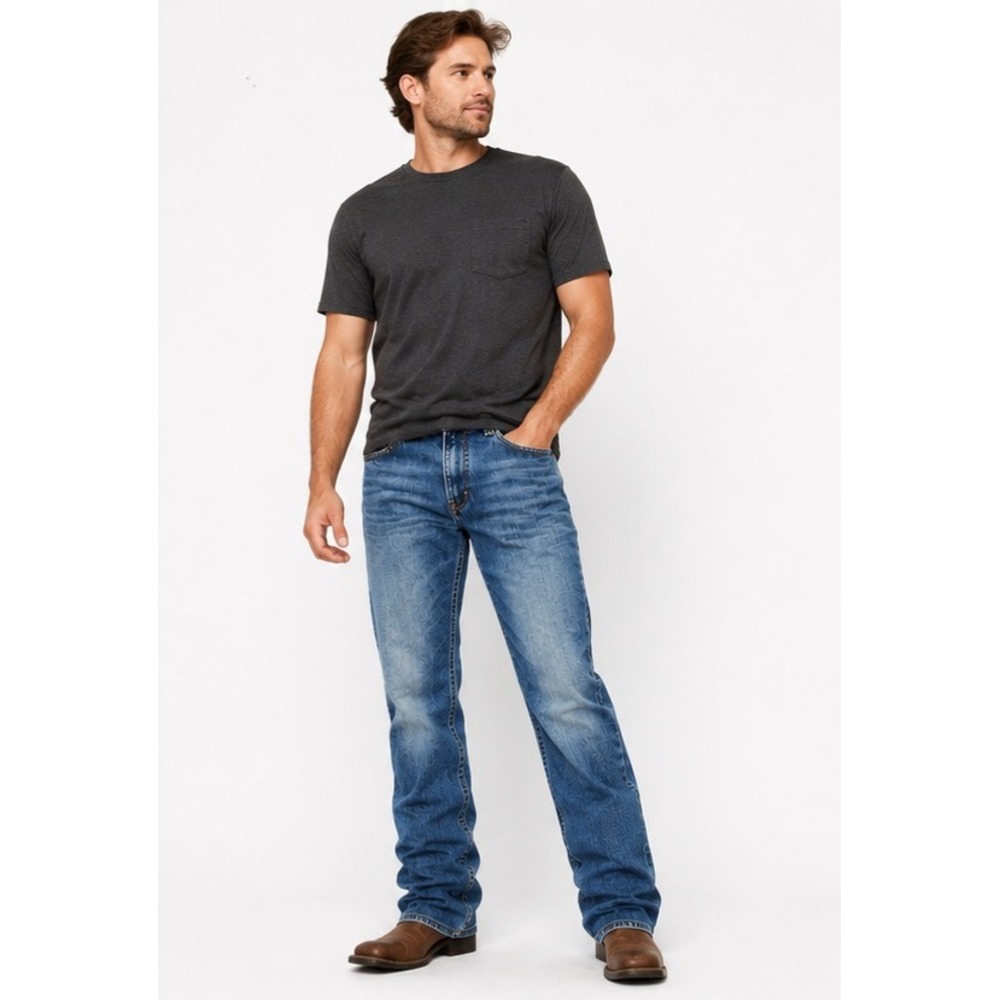 ARIAT Heritage Relaxed Boot Cut Jeans Mens 33x34 Medium Wash‎ Denim